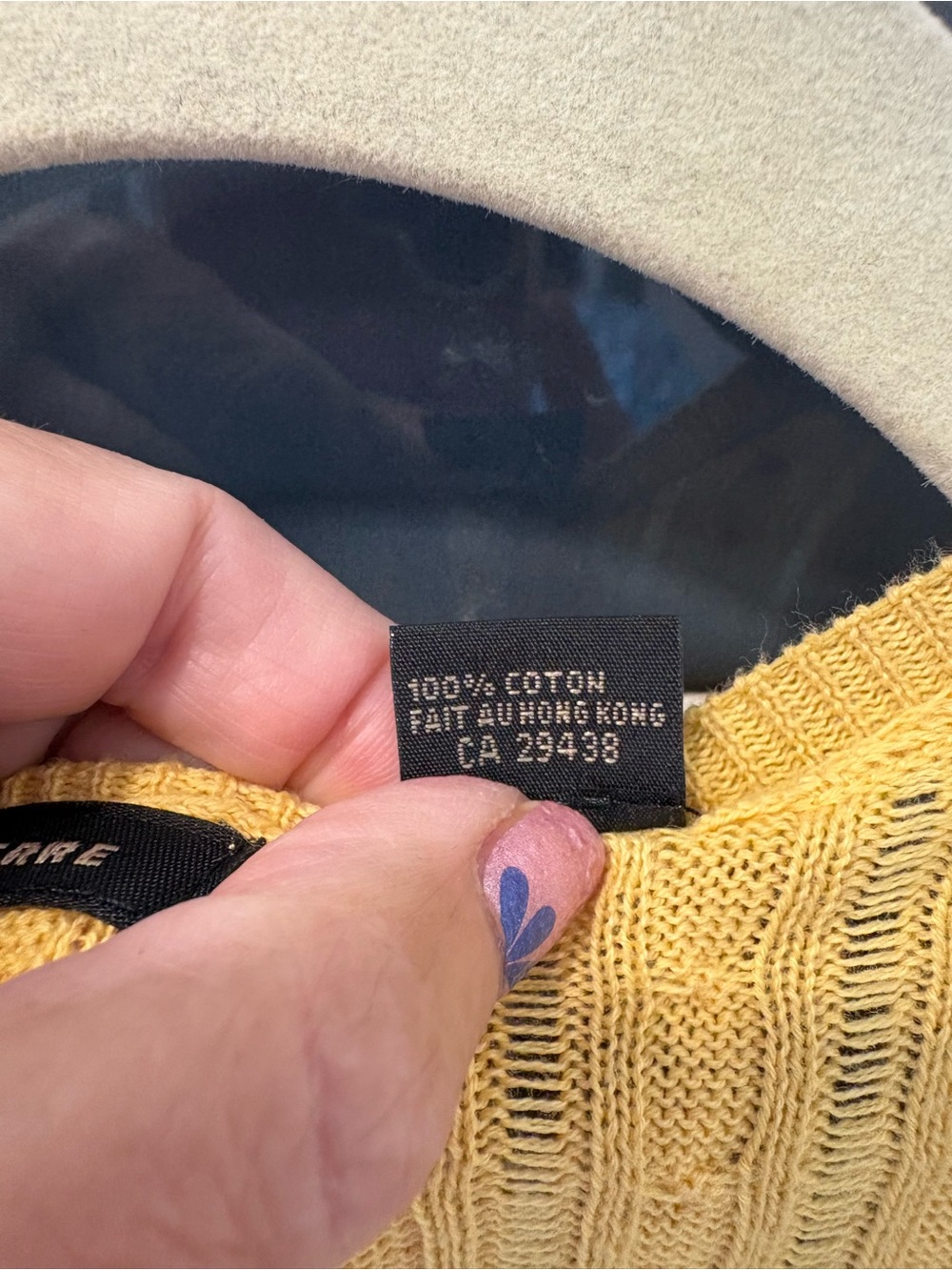 JEANNE PIERRE Yellow Ribbed Cable Button-Front Cardigan - Picture 3 of 4